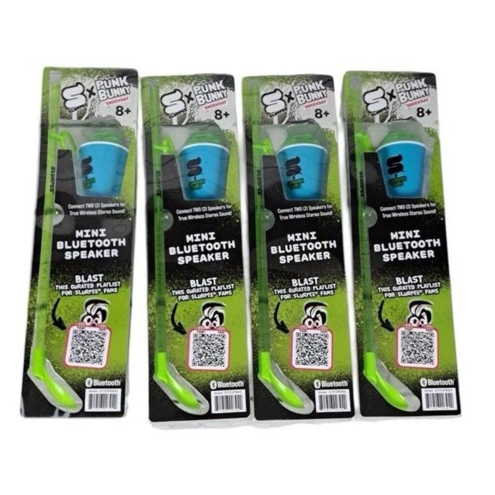 Lot 7 Eleven GREEN DAY Punk Bunny Mini Portable Bluetooth Speakers Slurpee Spoon